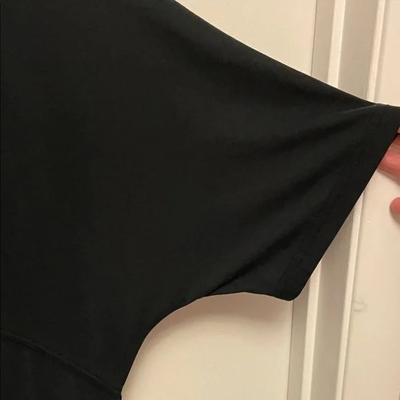 Sweaty Betty Rhea Charcoal Black Short Sleeve Midi Dress Size Small - Picture 12 of 12